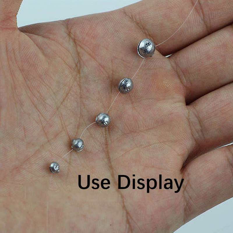 DNDYUJU 50 vagy 100db 0,2g-1,7g Pontyhorgászat Solid Ovális Split Shot Lead Explosion Sinker Horgászcsali Súly Tartozékok Eszközök