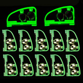 5 tk/partii kohta helendav valgus, kaksikkellad, ööpüügiriistad, ridvahammustuse äratus, kaasaskantavad kiired Pesca kalastustarvete tarvikud