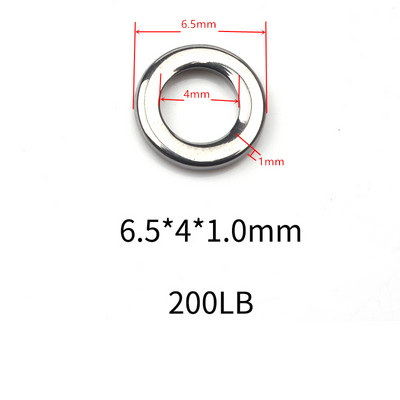50 buc. Inele de pescuit rezistente din oțel inoxidabil solid snap split, fără sudură 304 lustruire, pescuit în mare, momeli de pescuit, conector de abordare