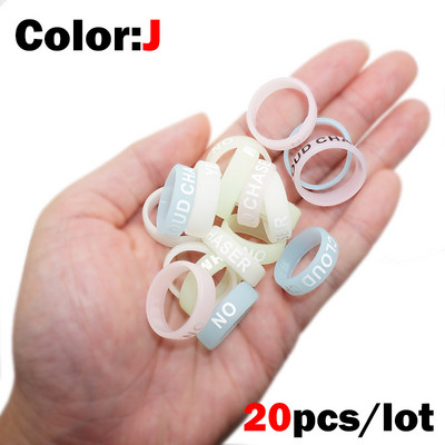 OUTKIT 20 tk õngeritva käepideme kaitseümbris peibutis silikageelist ridva klamber O-kujuline rõngaskaitse libisemisvastane rõngas