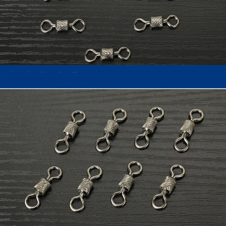 100 tk Pööratav püügikang 1#-14# Suurused Täisühendusega kuullaager Snap Fishing Pöördrattad Roostevabast terasest veerevad helmed