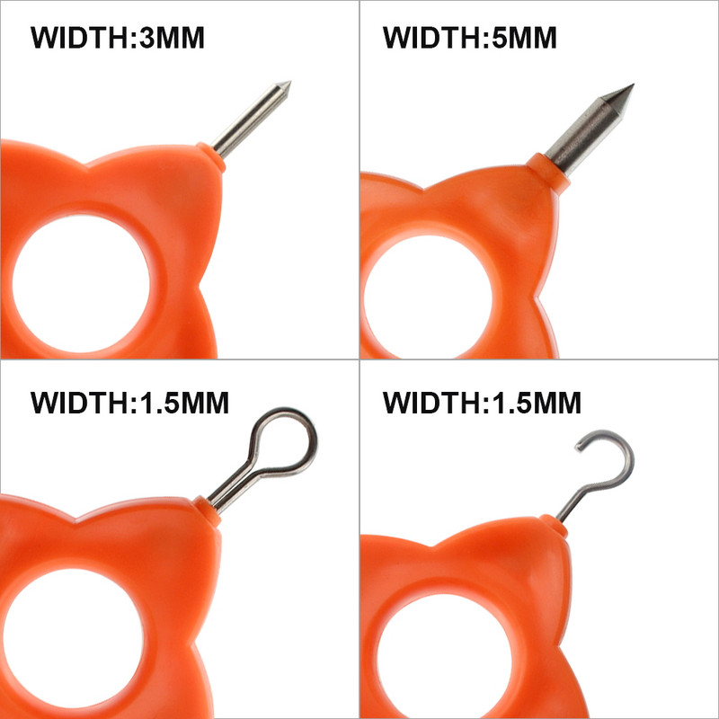 Instrument pentru linie de extragere 4 în 1 Instrument de înnodare a liniei de pescuit pentru instalație de crap D Rig pentru realizarea unui instrument portabil de înnodare multifuncțional