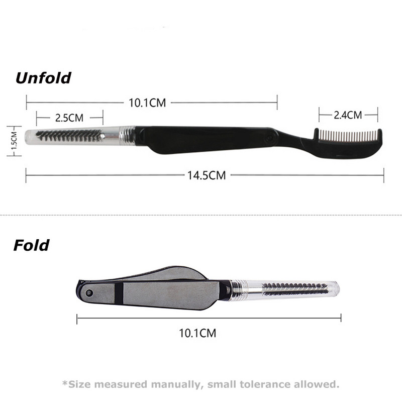 Instrument de legare a muștelor 2 în 1, pieptene pentru dinți pliabil din oțel inoxidabil și perie de nailon Dub, fibră de pene, picioare dublate, aripi, corpuri