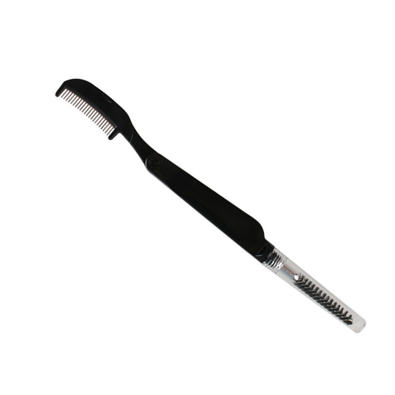 Instrument de legare a muștelor 2 în 1, pieptene pentru dinți pliabil din oțel inoxidabil și perie de nailon Dub, fibră de pene, picioare dublate, aripi, corpuri