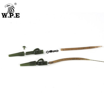 WPE 1Set/10/20/30/50pcs Carp Fishing Hook Sleeve Anti Tangle Гумени аксесоари за шарански риболов Terminal Tackle Hair Rig Pesca