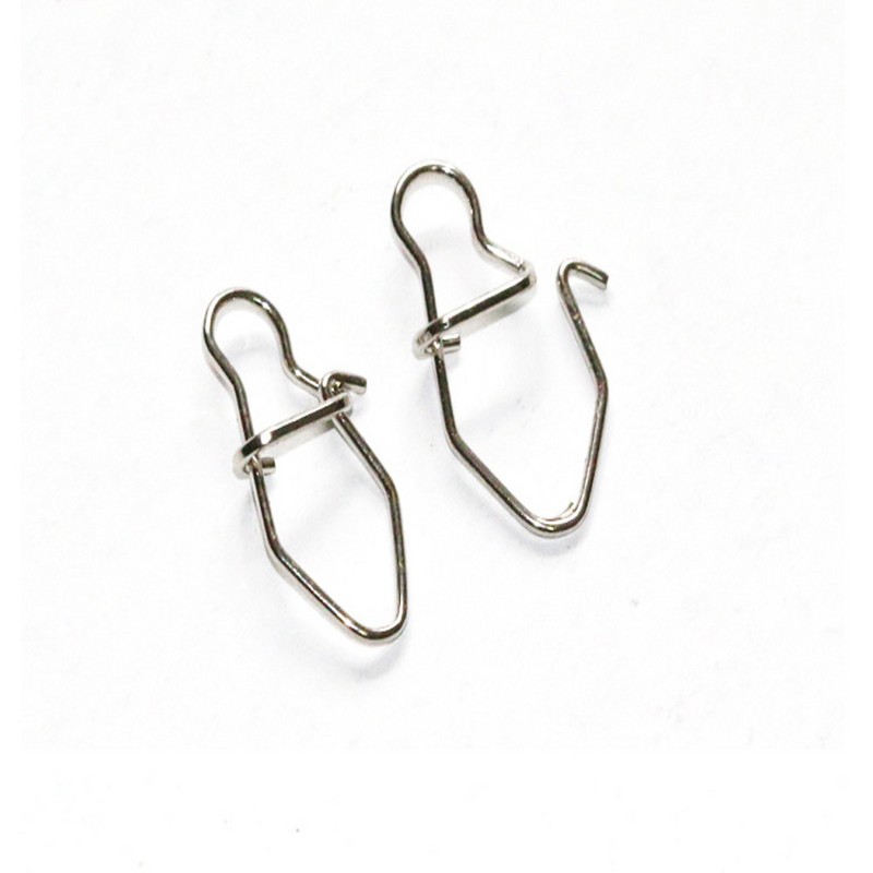 50db/tétel Gyémánt rozsdamentes acél forgatható csatlakozó tömör gyűrűk biztonsági pattintók erős húzású gyorskapcsos rögzítőcsap horgásztartozékok