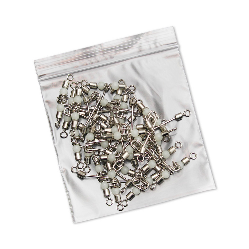 10 buc. pivotante de pescuit luminoase în formă de T, pivotantă cu rulare în 3 căi, pivotant cu linie încrucișată, cu margele, cârlig de pescuit în mare