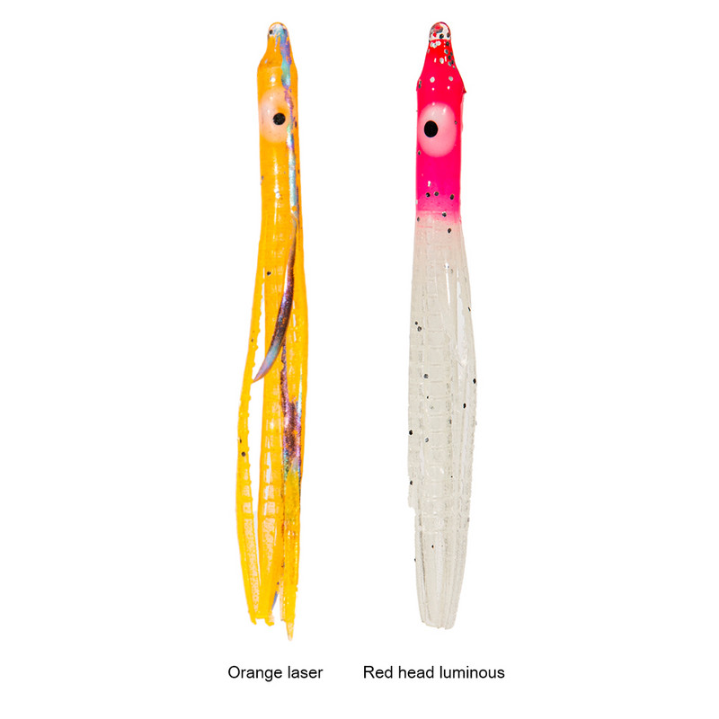 10tk Luminous Squid Seelikud Soft Lure pesca kalapüügi lant Octopus seelikud Night Fishing Lure Glow Rubber Kunstlik sööt tuunikala jaoks