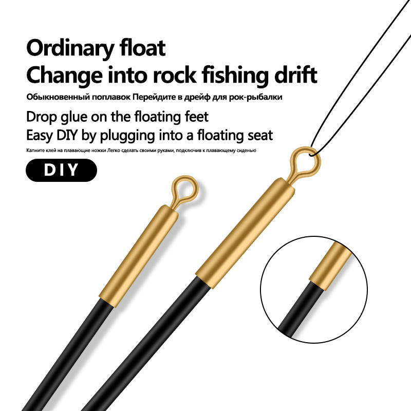 20 tk kalapüügi ujukihoidikud Vasest ujukitugi Ühendage 360 kraadi vabalt pöörlev roostevabast terasest istme kalastustarvikud