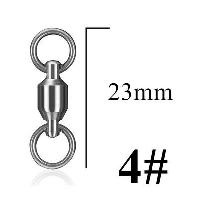 10 buc./set Conector de pescuit cu rulment cu bile pentru sarcini grele Rotul pivotant din oțel inoxidabil Inel solid Accesorii de pescuit Unelte de pescuit