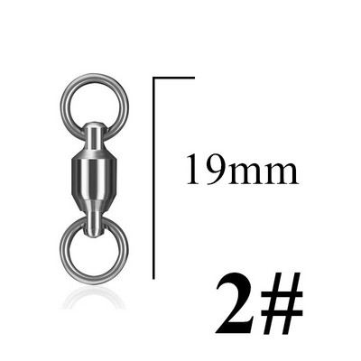 10 buc./set Conector de pescuit cu rulment cu bile pentru sarcini grele Rotul pivotant din oțel inoxidabil Inel solid Accesorii de pescuit Unelte de pescuit