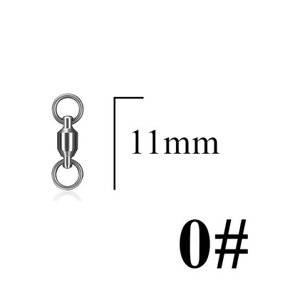 10 buc./set Conector de pescuit cu rulment cu bile pentru sarcini grele Rotul pivotant din oțel inoxidabil Inel solid Accesorii de pescuit Unelte de pescuit
