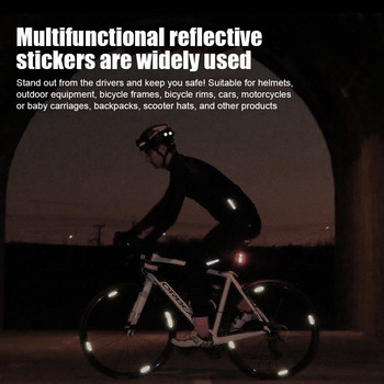 ENLEE Ανακλαστικά αυτοκόλλητα ποδηλάτου για σκελετό στεφάνης ποδηλάτου Αυτοκόλλητο τροχού ασφαλείας ποδηλασίας MTB σκούτερ Universal ανακλαστήρες αξεσουάρ