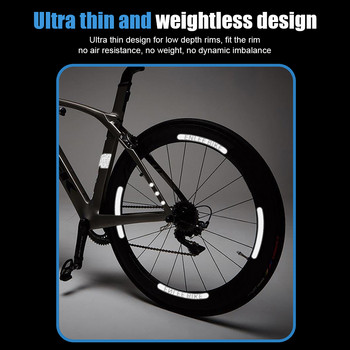 ENLEE Ανακλαστικά αυτοκόλλητα ποδηλάτου για σκελετό στεφάνης ποδηλάτου Αυτοκόλλητο τροχού ασφαλείας ποδηλασίας MTB σκούτερ Universal ανακλαστήρες αξεσουάρ