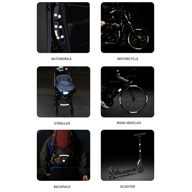 ENLEE Kerékpár Fényvisszaverő Matricák Kerékpár Felni Kerék Biztonsági Kerékpáros Matrica MTB robogók Univerzális fényvisszaverők Tartozékok