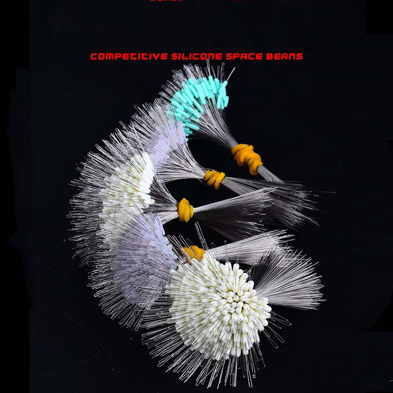 300db/tétel Úszó átlátszó gumidugó SML Fishing Bobber Stopper Úszó hengeres Space Bab horgászkötél tartozékok