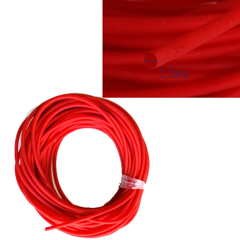 10 metrų 2,2 mm guminis tvirtas elastinis guminis valas Guminis valas žvejybai Tradicinis lygis, apvalus elastinis lynas surištas valas