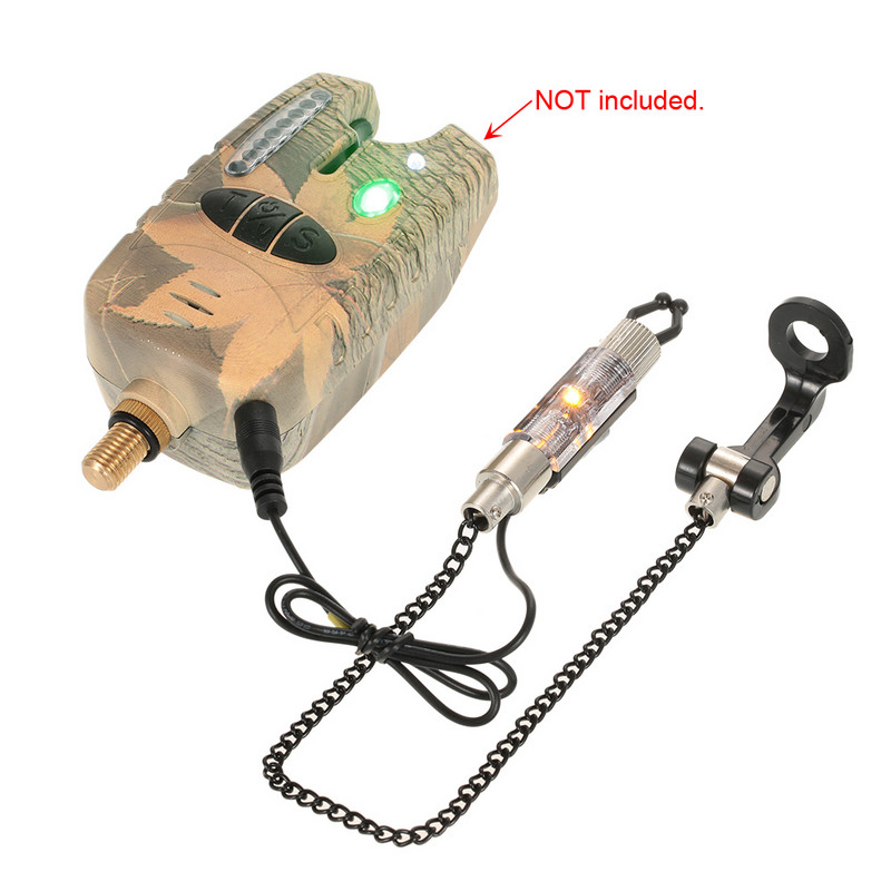 Iron Carp Fishing Bite Alarm Закачалка Swinger LED светещ индикатор Durable Fish Tools Аксесоари риболовен инструмент Alarm Fishing