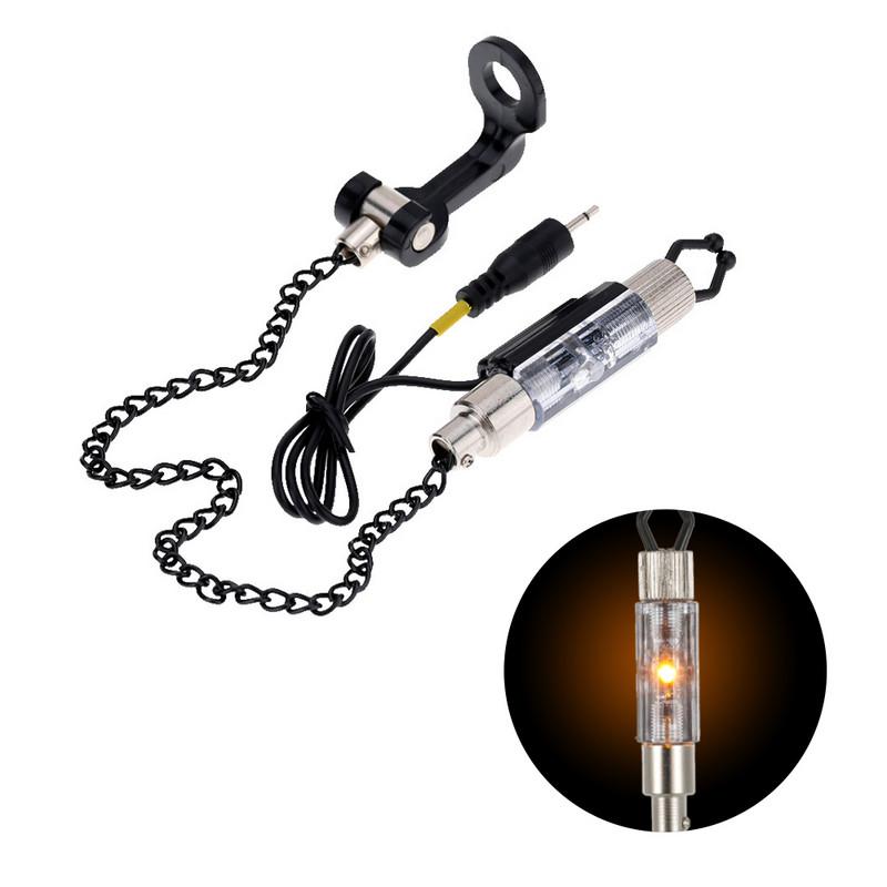 Iron Carp Fishing Bite Alarm Закачалка Swinger LED светещ индикатор Durable Fish Tools Аксесоари риболовен инструмент Alarm Fishing