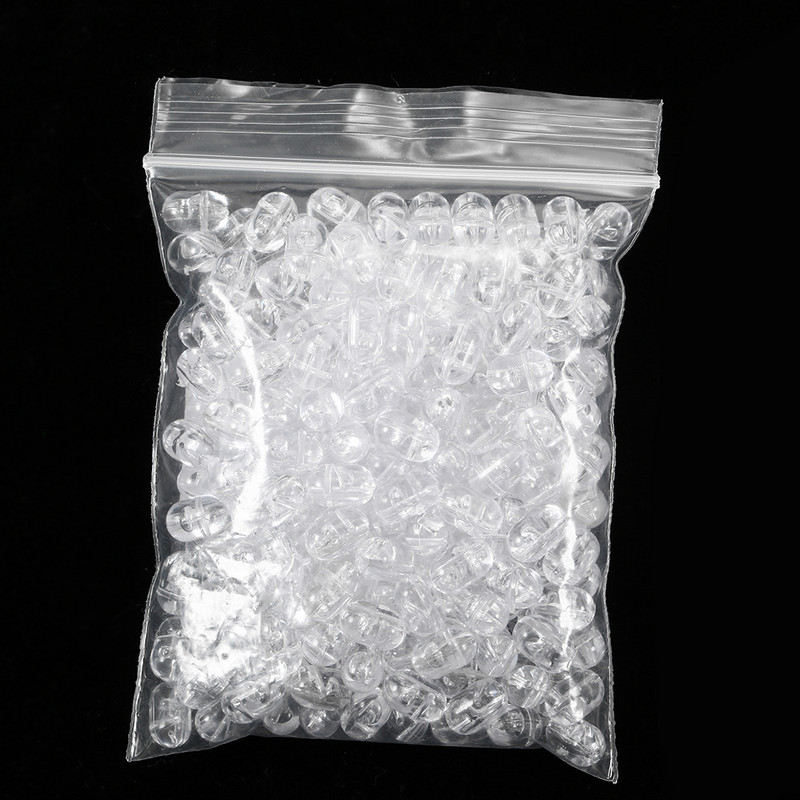 100 DB/200 DB horgászgyöngyök átlátszó dupla keresztlyukú gyöngyök kemény átlátszó gyöngyök készletek horgászcsalik horgászkiegészítők