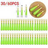 30 buc/lot Bobber din cauciuc Drift Plutitoare de pescuit Geamandura de rotatie Scaun pentru cap din cupru Acoperiri de pescuit Bobber Accesorii Gadget de pescuit