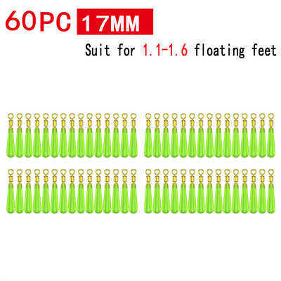 30 buc/lot Bobber din cauciuc Drift Plutitoare de pescuit Geamandura de rotatie Scaun pentru cap din cupru Acoperiri de pescuit Bobber Accesorii Gadget de pescuit