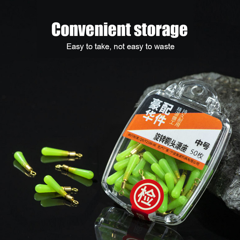 30 buc/lot Bobber din cauciuc Drift Plutitoare de pescuit Geamandura de rotatie Scaun pentru cap din cupru Acoperiri de pescuit Bobber Accesorii Gadget de pescuit