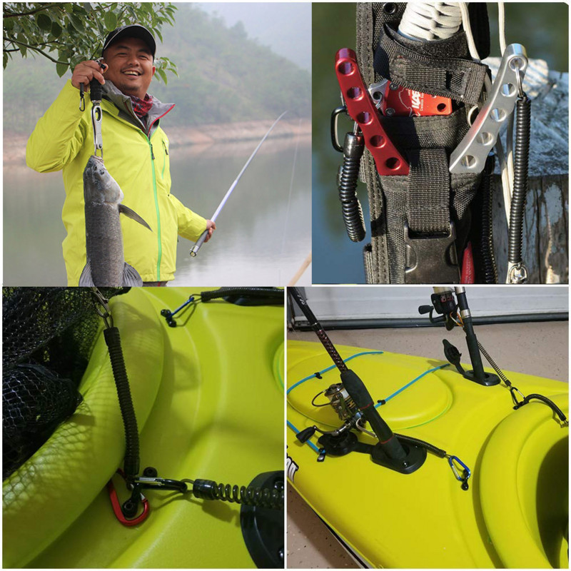 Goture 3 buc șnur de pescuit 12/cm15/cm18cm frânghii pentru barca caiac clește sigur mâner pentru buze instrumente pentru pește accesoriu de pescuit