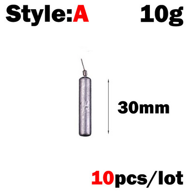 10 db/tétel Csúcsminőségű vízcsepp ólommerítő forgó horgászólomsúly horgászfelszerelés ólommerítő csali súly 3g-hoz 5g 7g