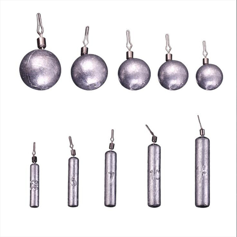 10 db/tétel Csúcsminőségű vízcsepp ólommerítő forgó horgászólomsúly horgászfelszerelés ólommerítő csali súly 3g-hoz 5g 7g