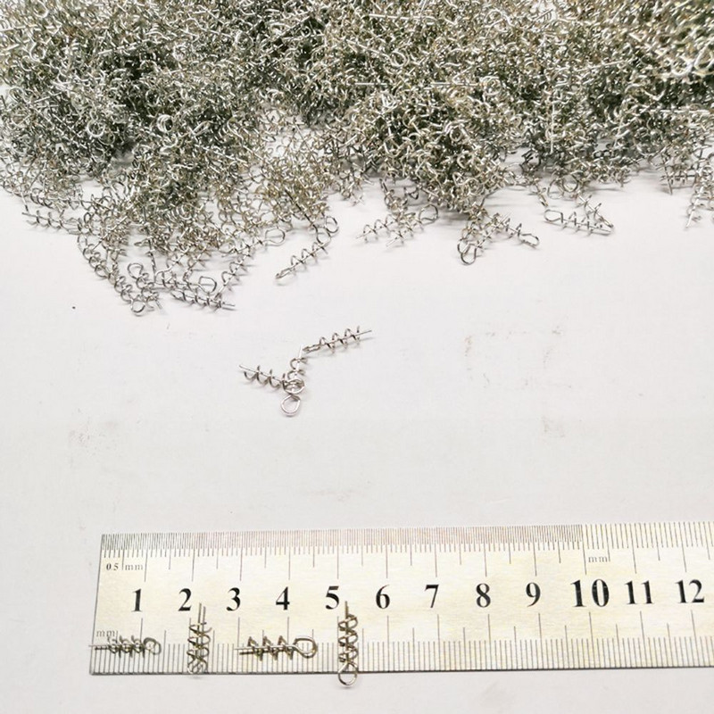 100db Puha csali, lapos fejű zár tűpontos úti rugós zár tű mikroobjektum zár tű horgászfelszerelés kellékek