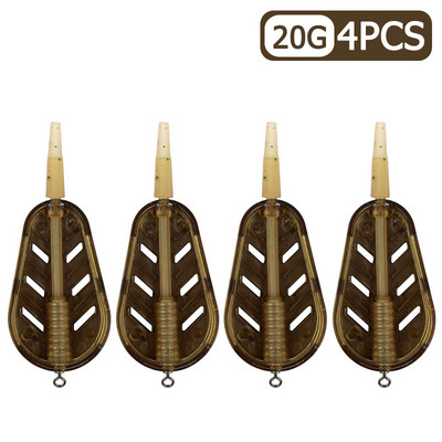 Carp Fishing Feeder Tool 20g/30g/40g/50g QuickRelease Explosion Bait Cage Basket 1/2/4 Fishing Bait Holder Tool Kalastustarvikud