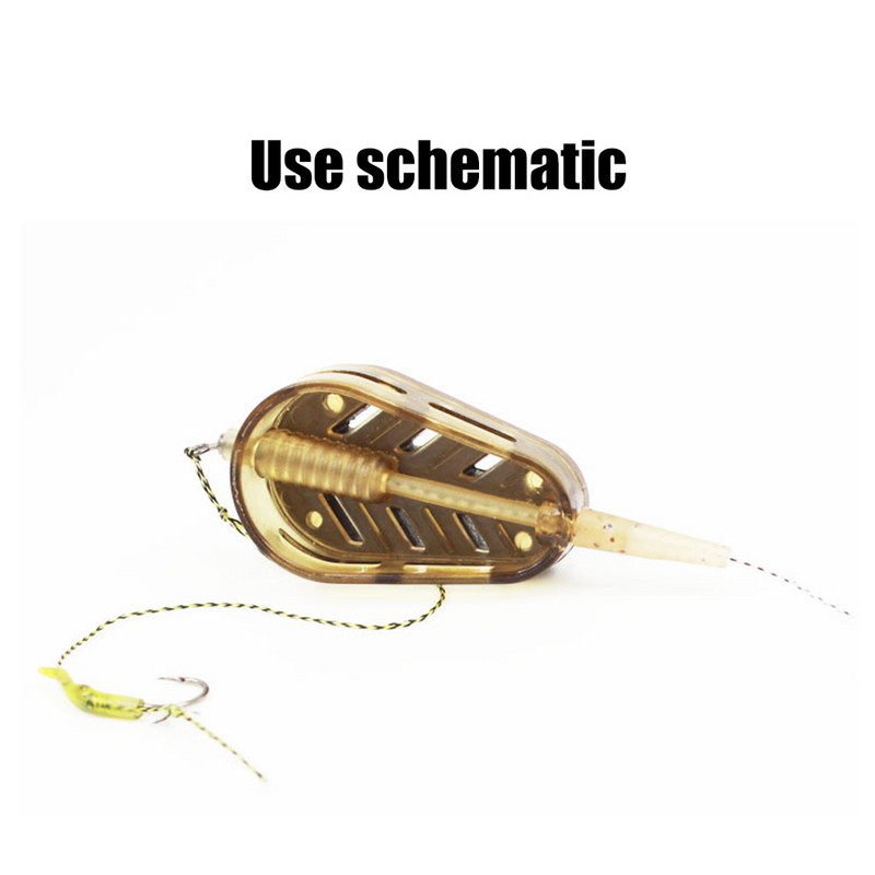 Carp Fishing Feeder Tool 20g/30g/40g/50g QuickRelease Explosion Bait Cage Basket 1/2/4 Fishing Bait Holder Tool Kalastustarvikud