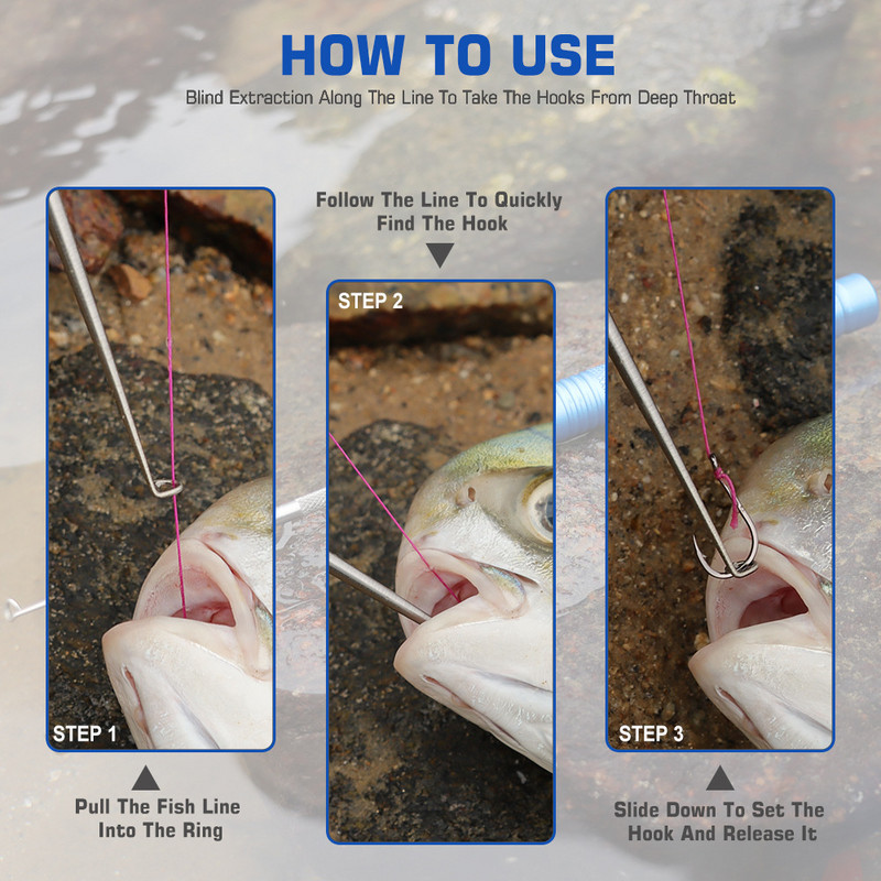 Eemaldatav roostevabast terasest kiire kalakonksu eemaldaja, ohutu õngekonksu väljatõmbeseade, lahtihaakija kiire lahtihaakimisseadme püügiriistad