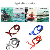 Tengeri kikötőkötél csónakhoz 4 láb, rugalmas bungee dokkoló zsinór horgonyzó kötél bungee zsinór dockline csónakokhoz kajak víztartozékok