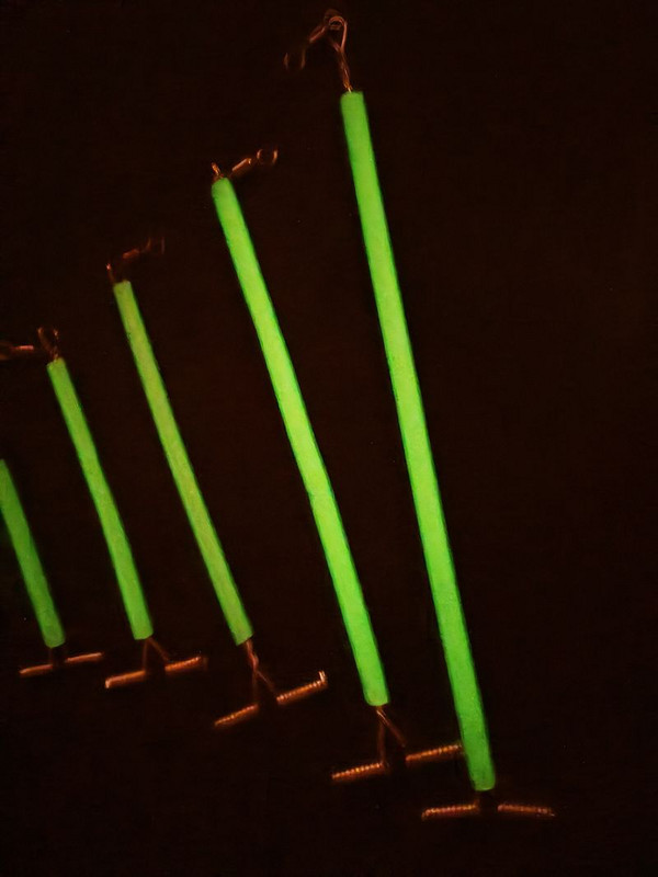 Rompin 10 db Fluoreszkáló óceáni horgász drótkar forgatható világító T alakú rozsdamentes acél 5/7/9/12/15 cm-es egyensúlyozó szerelékkel