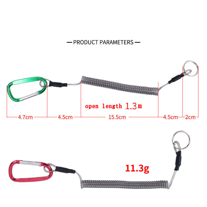 6 τμχ 1,3 m Κορδόνι ψαρέματος Σχοινιά βαρκάδας Καγιάκ Κάμπινγκ Ασφαλής Πένσα Χειλιών Αντιμετώπιση Εργαλεία ψαριού Καραμπίνα Αξεσουάρ ψαρέματος