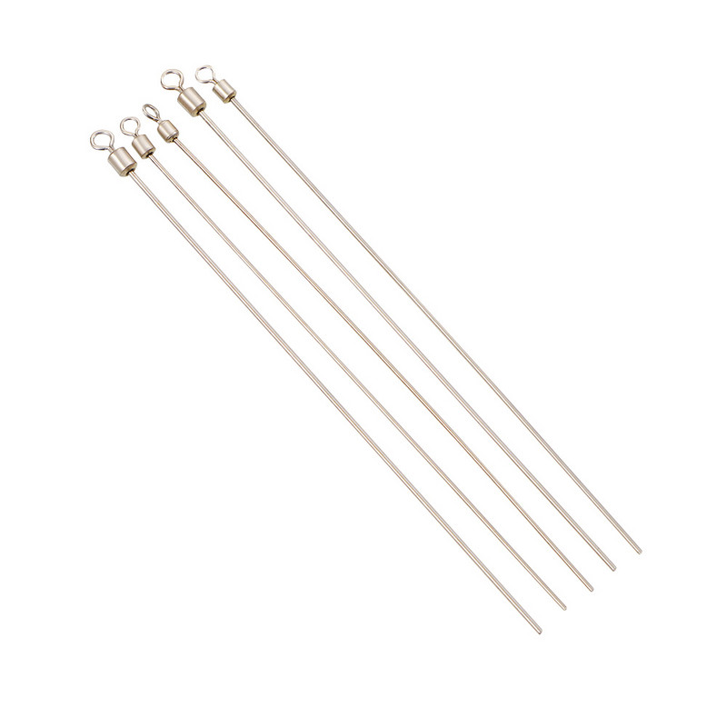 50 τμχ Σύρμα από σκληρό χάλυβα με μακρύ πόλο ψαρέματος Περιστρεφόμενος σύνδεσμος κύλισης βαρελιού από ανοξείδωτο χάλυβα Αξεσουάρ ψαρέματος