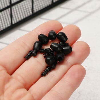 20Pcs Micro Carp Quick Change Beads Plastic Connect with Fishing Cook Anti Tangle Method Feeder Tool 6x9x4mm Terminal Tackle