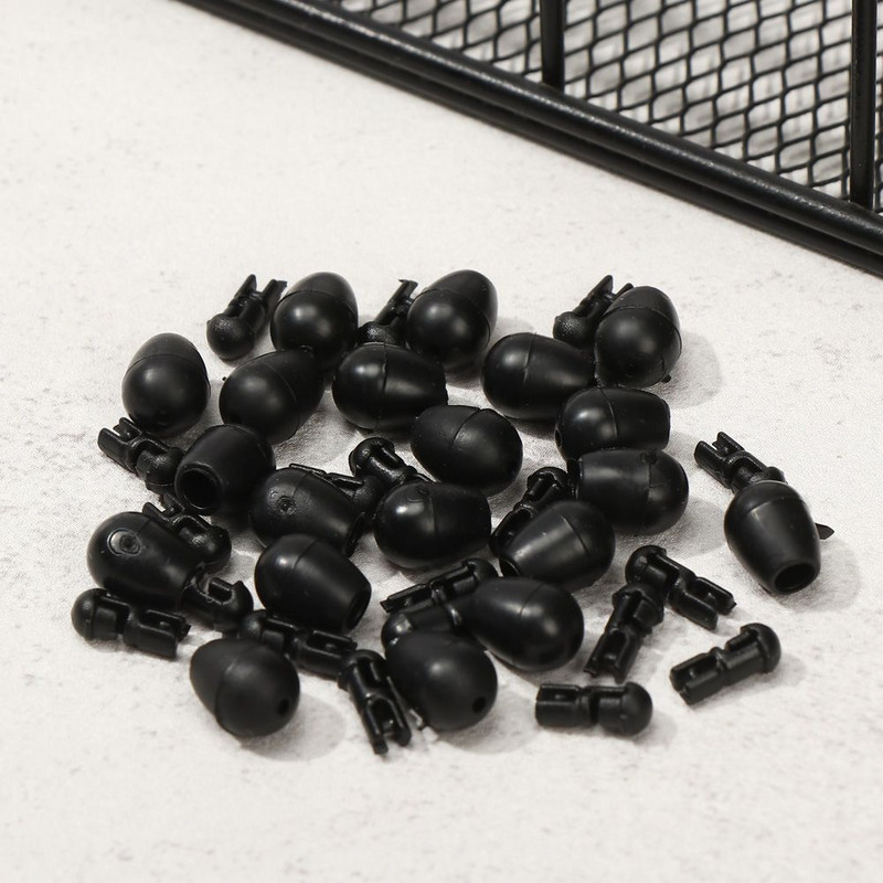 20 buc. Micro crap, mărgele de schimbare rapidă din plastic, se conectează cu cârlig de pescuit, metoda anti-încurcăre, instrument de hrănire, 6x9x4mm.