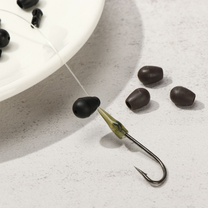 20 buc. Micro crap, mărgele de schimbare rapidă din plastic, se conectează cu cârlig de pescuit, metoda anti-încurcăre, instrument de hrănire, 6x9x4mm.