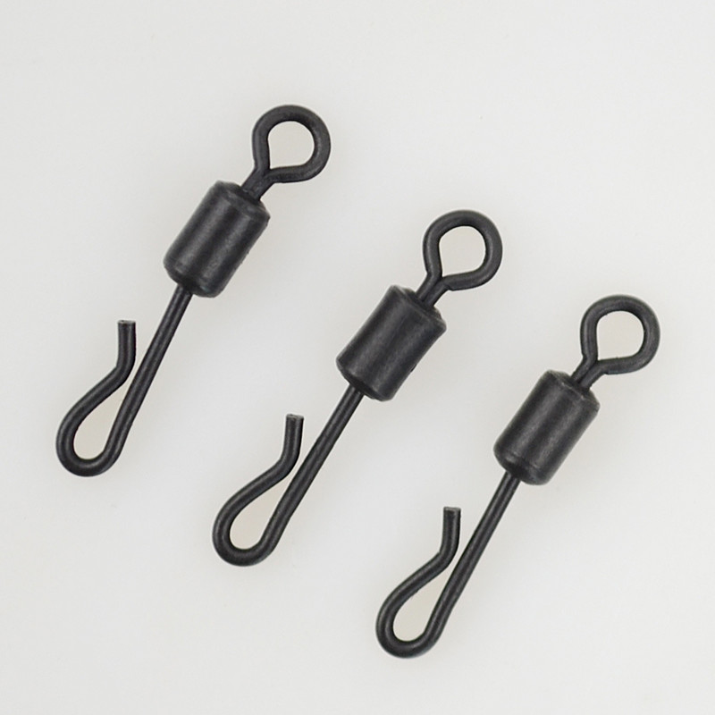 25 X pontyhorgász forgó gyorsan cserélhető rozsdamentes acél pontyhorgász felszereléshez horgászkiegészítők végfelszerelés