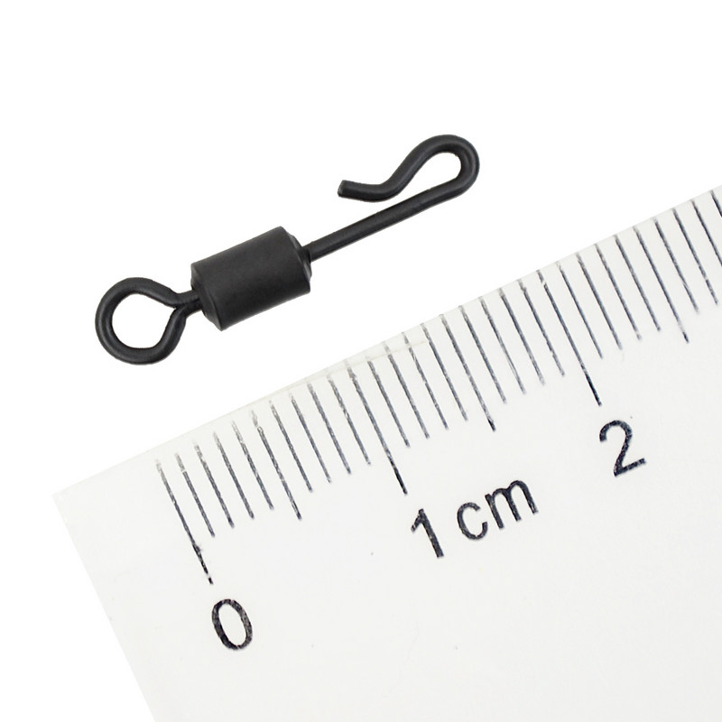 25 X pontyhorgász forgó gyorsan cserélhető rozsdamentes acél pontyhorgász felszereléshez horgászkiegészítők végfelszerelés