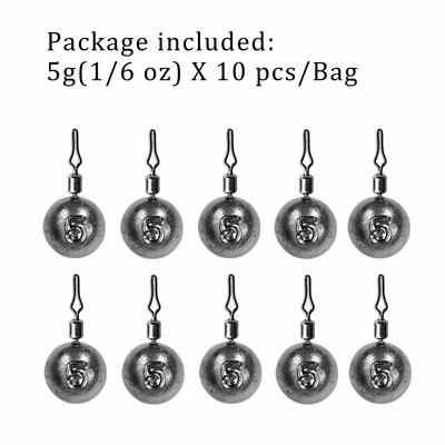 10 τμχ Fishing Lead Sinkers 3,5g 5g 7g 10g 14g 18g 20g Drop Shot Weight Αξεσουάρ ψαρέματος γλυκού νερού σε αλμυρό νερό