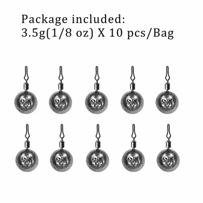 10 τμχ Fishing Lead Sinkers 3,5g 5g 7g 10g 14g 18g 20g Drop Shot Weight Αξεσουάρ ψαρέματος γλυκού νερού σε αλμυρό νερό