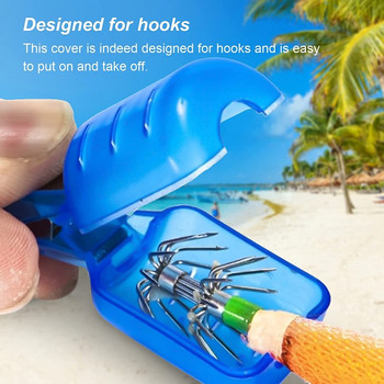 10 τμχ Squid Jig Hook Protector Καλύμματα Fishing Jigs Lure Hooks Καπάκια ασφαλείας Εργαλεία ψαρέματος για τους λάτρεις του ψαρέματος Αξεσουάρ ψαρέματος