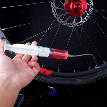 Спринцовка за уплътнител за безкамерни гуми за планински велосипеди 60 мл Инструмент за инжектиране на течност за велосипедни гуми Колоездене Инструмент за ремонт на MTB