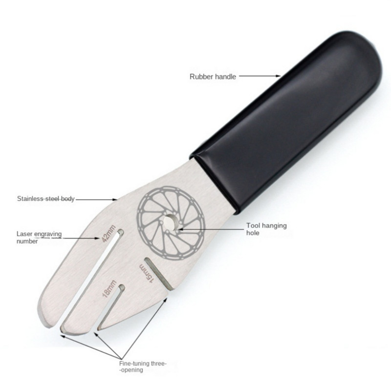 MTB kerékpár kerékpár tárcsafék rotor beállító Truing szerszámok hegyi kerékpár tárcsa lapítás korrekciós kulcs rozsdamentes acél szerszám