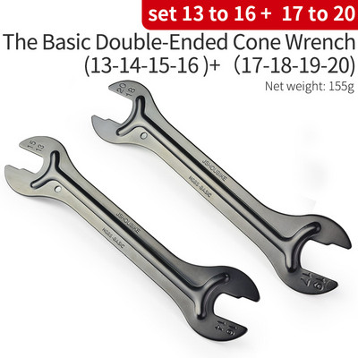 JSHOU BIKE Head Cheie conică pentru butuc axă cu capăt deschis, 13 până la 24 mm, instrument de reparare a bicicletei din oțel cu conținut ridicat de carbon