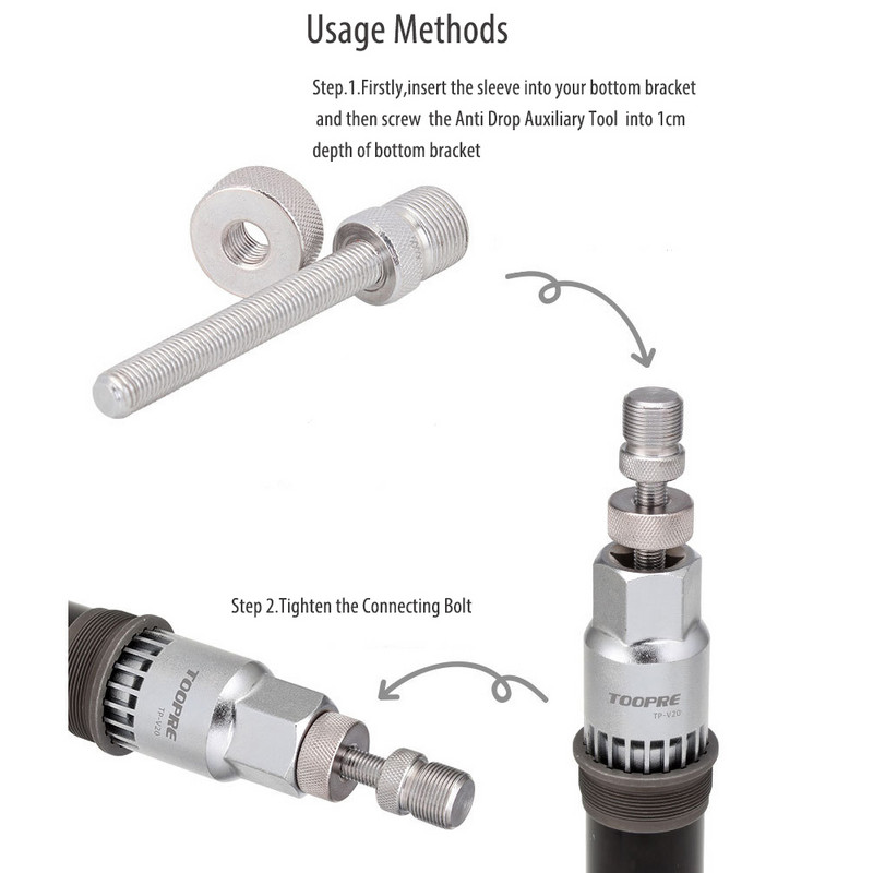Instrument pentru îndepărtarea suportului inferior pentru bicicletă Axa spline pătrată BB Instrument auxiliar de îndepărtare pentru demontare Reparare